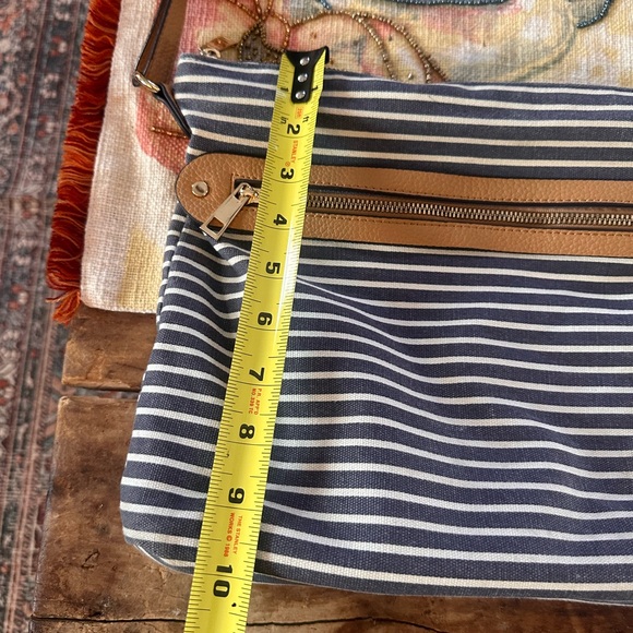 A New Day Striped Blue and Tan Crossbody Bag - Picture 6 of 10